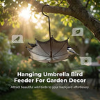 Umbrella Bird Feeder &Bath – Dual-Use Vintage Metal Design 🐦🌂