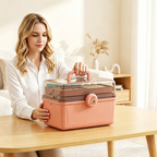 Multi-Tier First Aid Organizer – 180° Open, Child-Safe Lock 🏥📦