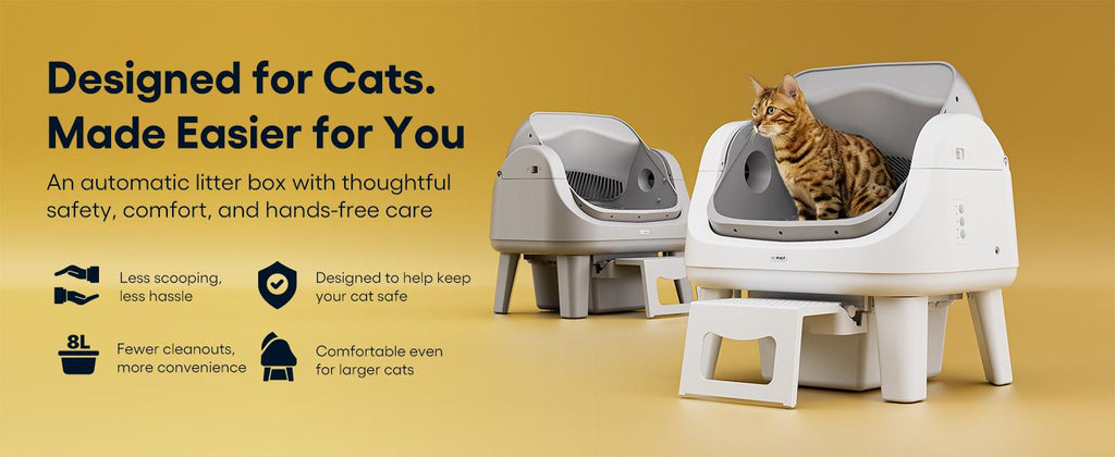 🐱Cat Gift🐱PetPivot AutoScooper 12 Lite Open Top Self Cleaning Cat Litter Box