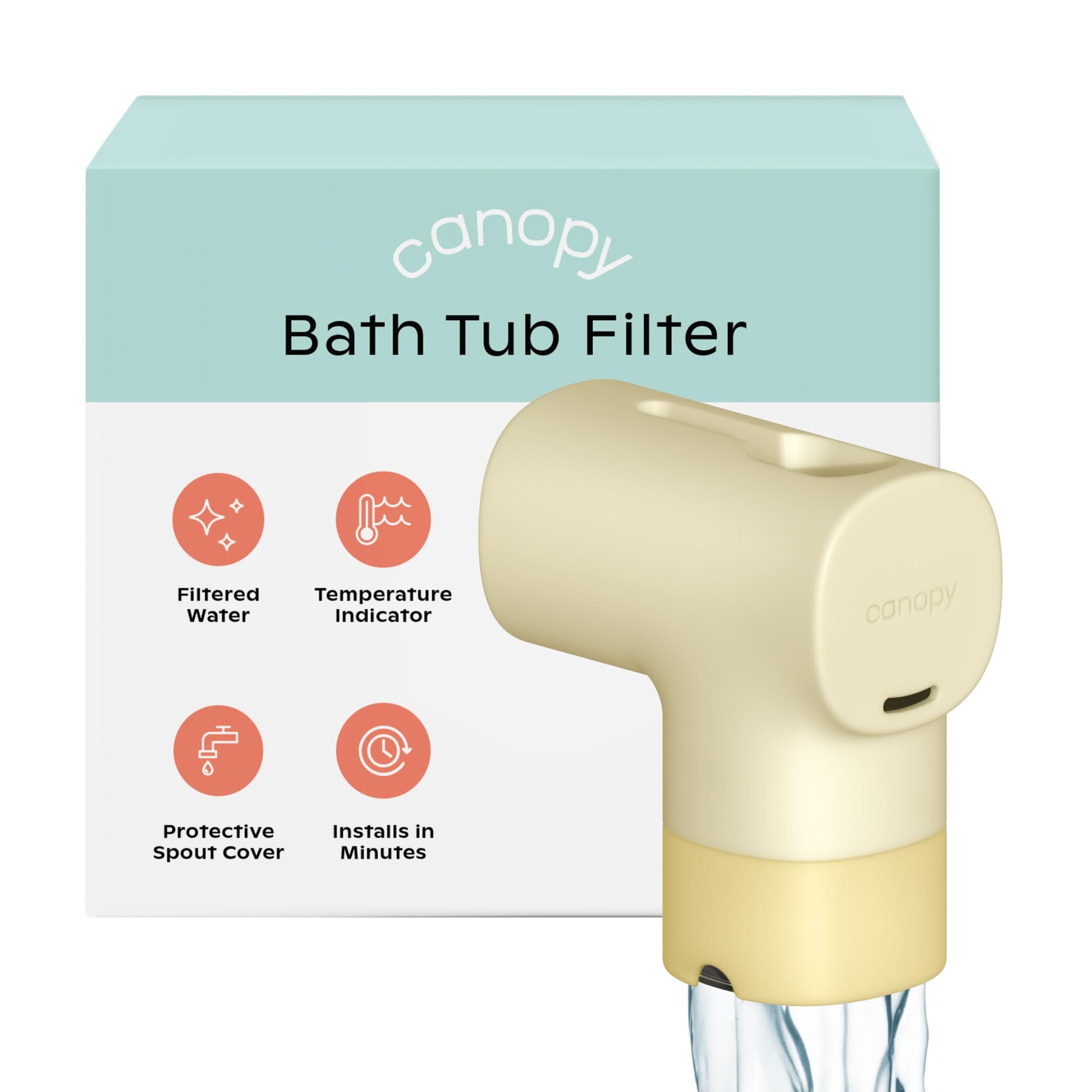 Bath Tub Filter – Reduces Chlorine & Irritants, BPA-Free, Easy Install