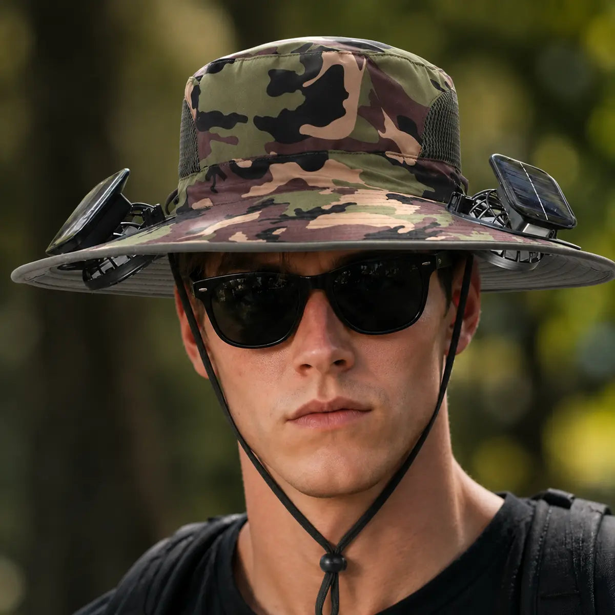 Solar Cooling Hat with Dual Fans – Wide Brim & USB Rechargeable 🌞🧢
