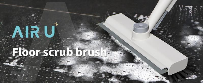 3-in-1 Heavy-Duty Floor Scrub Brush with Long Handle – for Shower, Pool, Deck, Patio & Kitchen