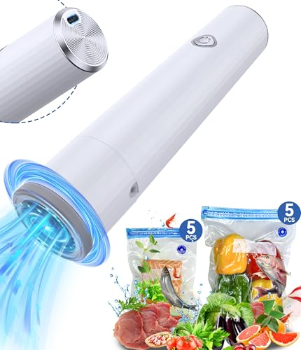 Portable Food Vacuum Sealer with 30 Bags – Keep Food Fresh On the Go