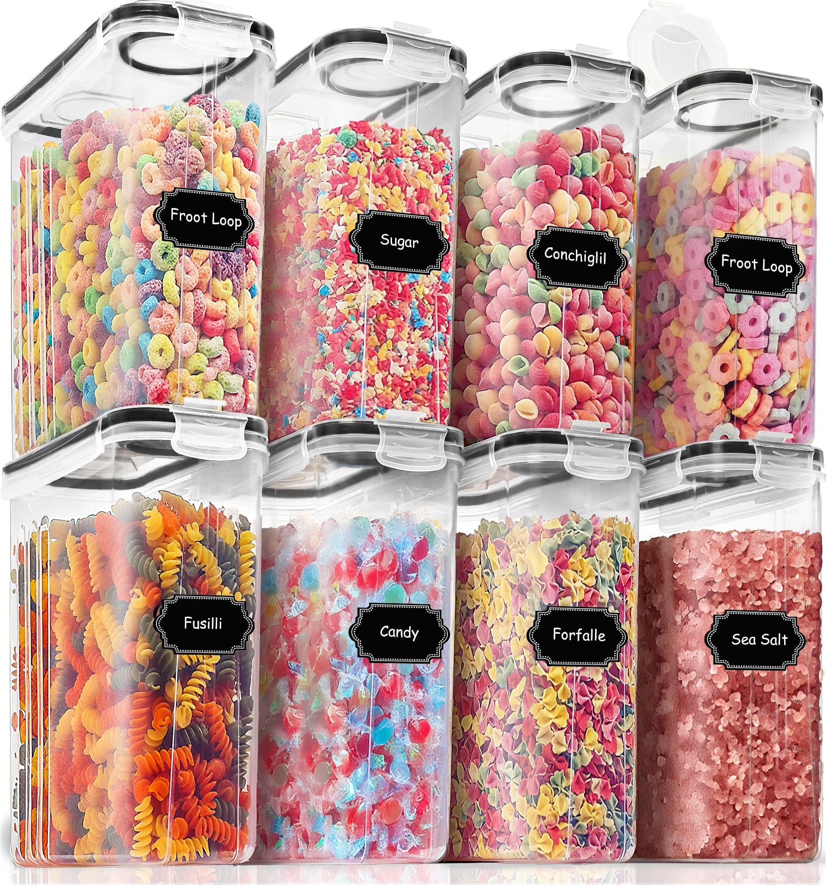 30-Pack Airtight Pantry Containers – Stackable Food Storage Set 🥫🗂️