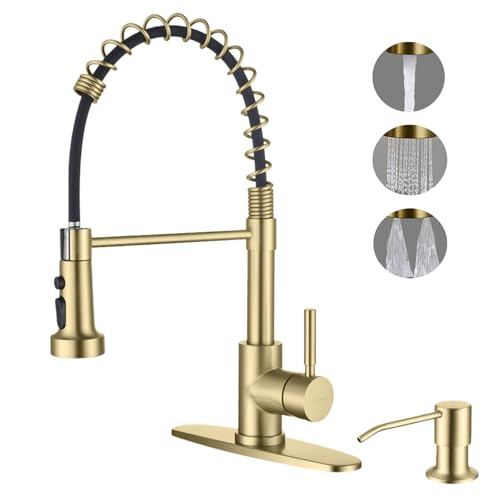 Brushed Nickel Pull-Down Kitchen Faucet – Single Handle, Compact Design