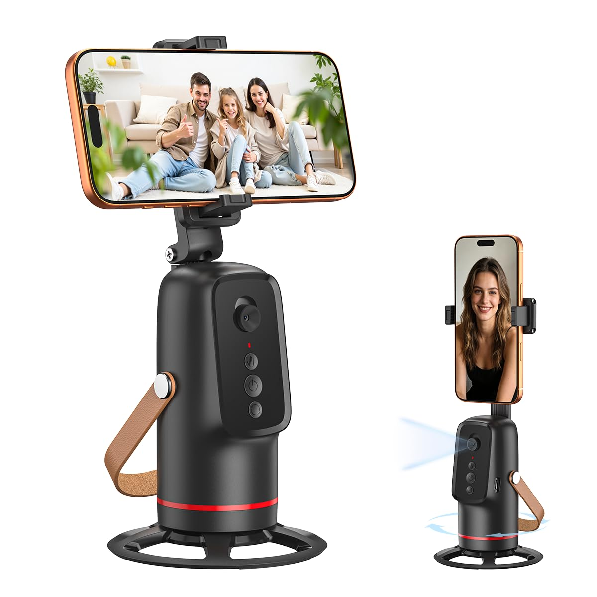 Auto Tracking Tripod with Gesture Control – 360° Rotating Phone Stand for Vlog & Live Streaming