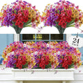 24&48Bundles UV Resistant Artificial Flowers – Vibrant Faux Florals for Indoor & Outdoor