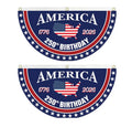🇺🇸 America 250th Birthday Semicircular Flag Banner | Patriotic Bunting