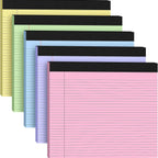 11″×9.5″ Wide Legal Pads – Landscape, 5 Colors, Perforated 📝🌈