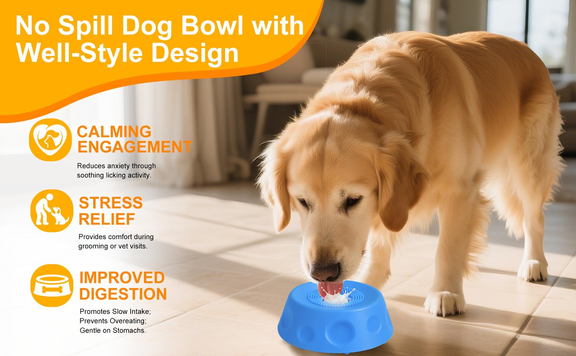 🐕Essential for pet ownership🐕3-in-1 Suction Slow Feeder Dog Bowl, No-Spill Licking Mat with Built-in Treat Ball & Cleaning Brush