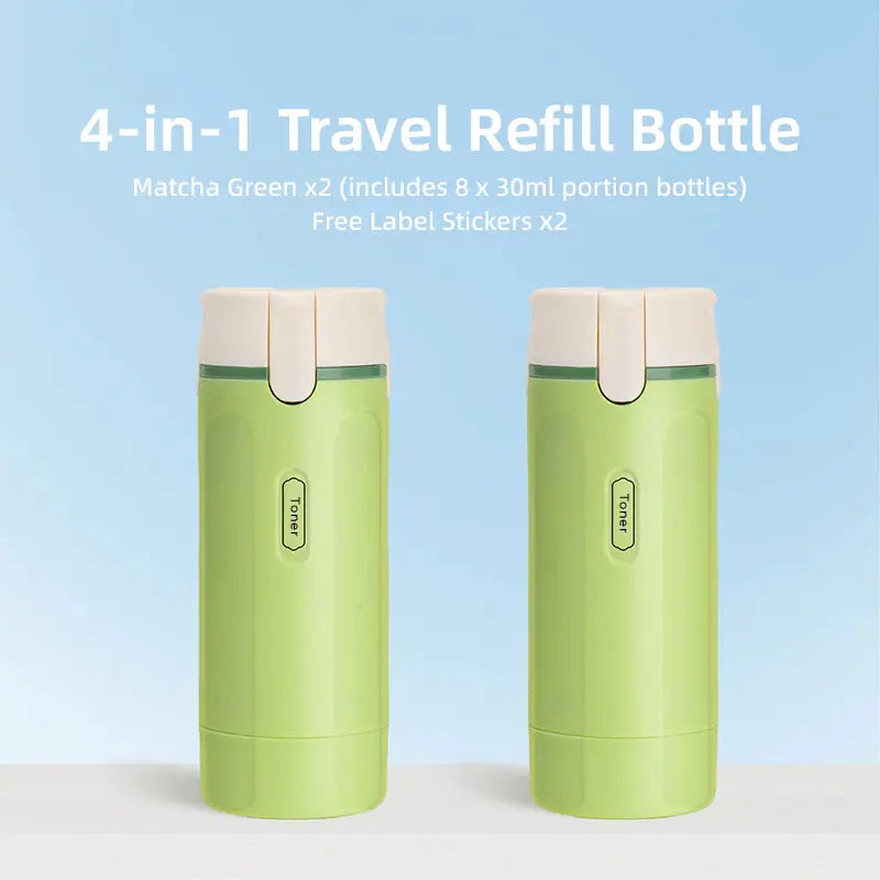 4-in-1 Travel Dispenser Bottle – Leak-Proof Silicone, Compact Toiletry Organizer