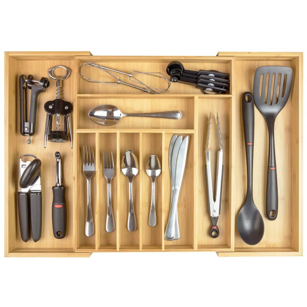 Drawer Organizer for Kitchen, Bathroom & Office – Silverware, Utensil, Makeup & Desk Storage Trays