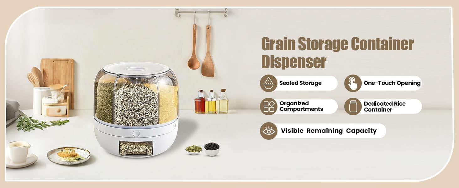 🌾Summer limited-time offer: Buy one, get one free🌾Grain Storage Container Dispenser