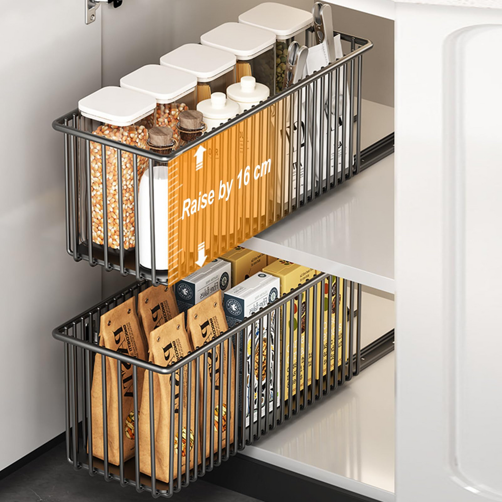 Under Sink Organizer with Sliding Drawer – 16" Deep Shelf 🚪🗂️