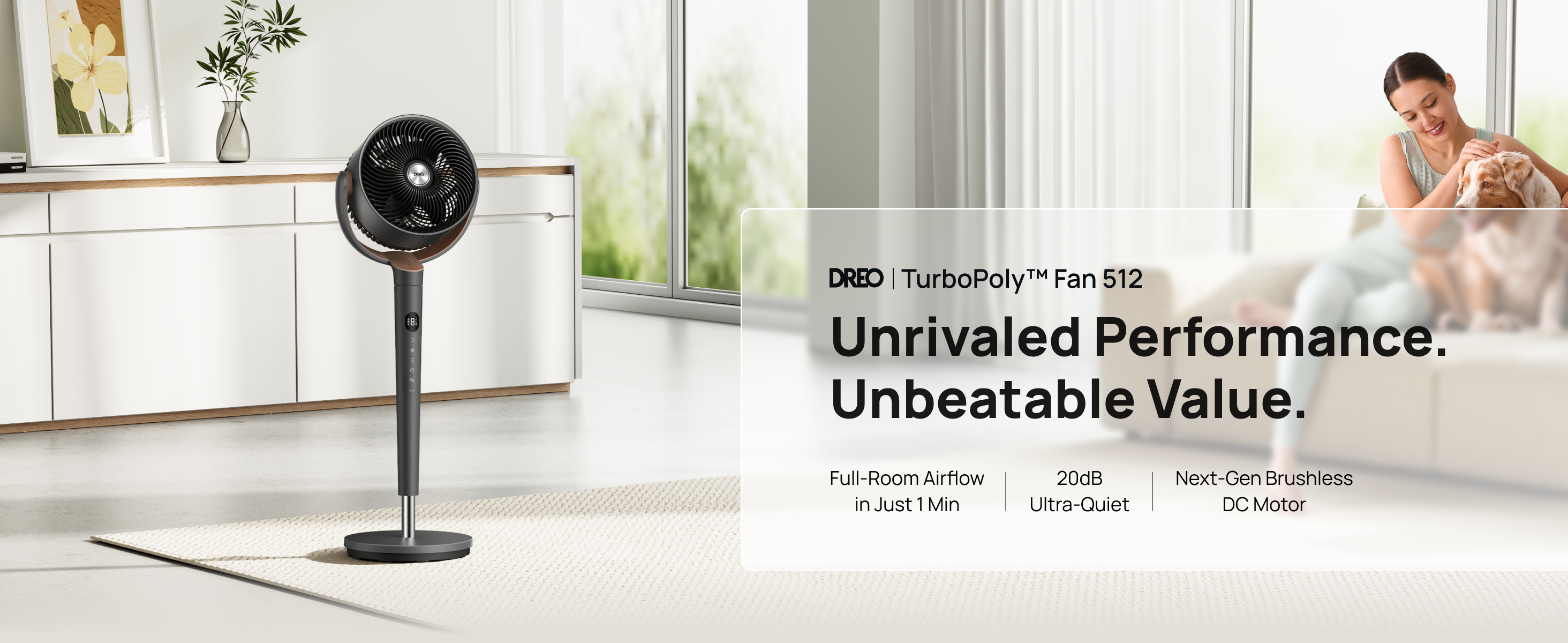 120° Oscillating Standing Fan