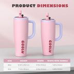 32/40oz Stainless Steel Insulated Cup | Anti-Slip Handle & Leakproof Design