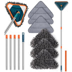 Adjustable Wall Mop with 360° Spinning Head – Long Handle Cleaning Tool