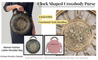 Steampunk Clock Crossbody Purse – Retro Vintage Shoulder Bag
