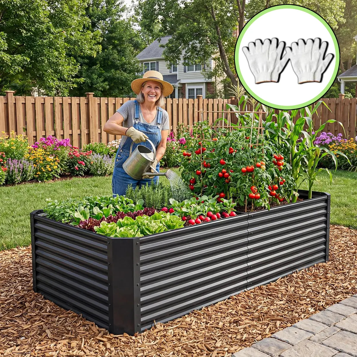 Raised Garden Bed Kit (with Gloves & Tension Bar)   🌱🛠️