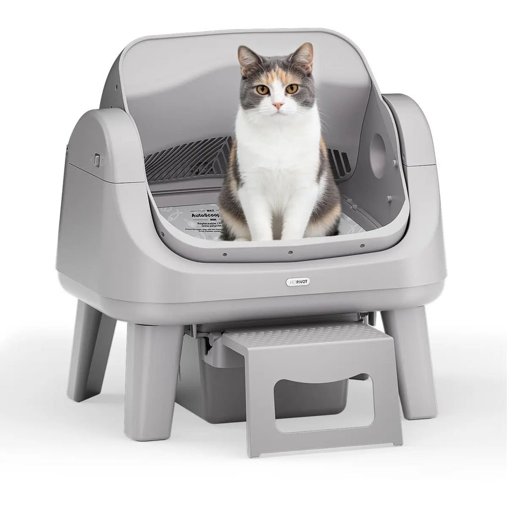 🐱Cat Gift🐱PetPivot AutoScooper 12 Lite Open Top Self Cleaning Cat Litter Box