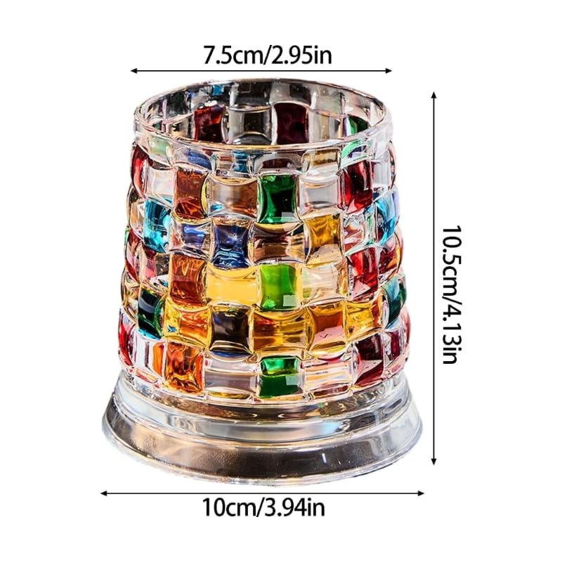 Rotating Crystal Whiskey Glass – Hand-Painted Star Base 🥃✨