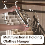 6 Layer Pants Hanger Space Saving Closet Organizer with 50mm Wide Spacing
