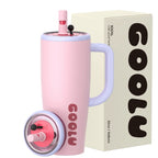 32/40oz Stainless Steel Insulated Cup | Anti-Slip Handle & Leakproof Design