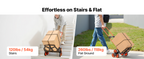 Stair Climbing Cart – 260 lb Capacity, Foldable with Telescoping Handle & 6 Mute Wheels
