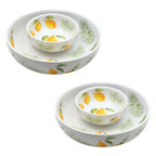 Set of 2 Personal Snack Tray/Chip and Dip Bowl
