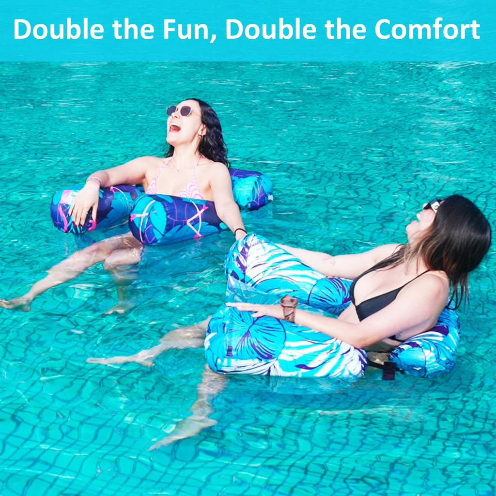 2-Pack Adult Pool Float Chairs – Inflatable Loungers with Mesh Seat 🏖️
