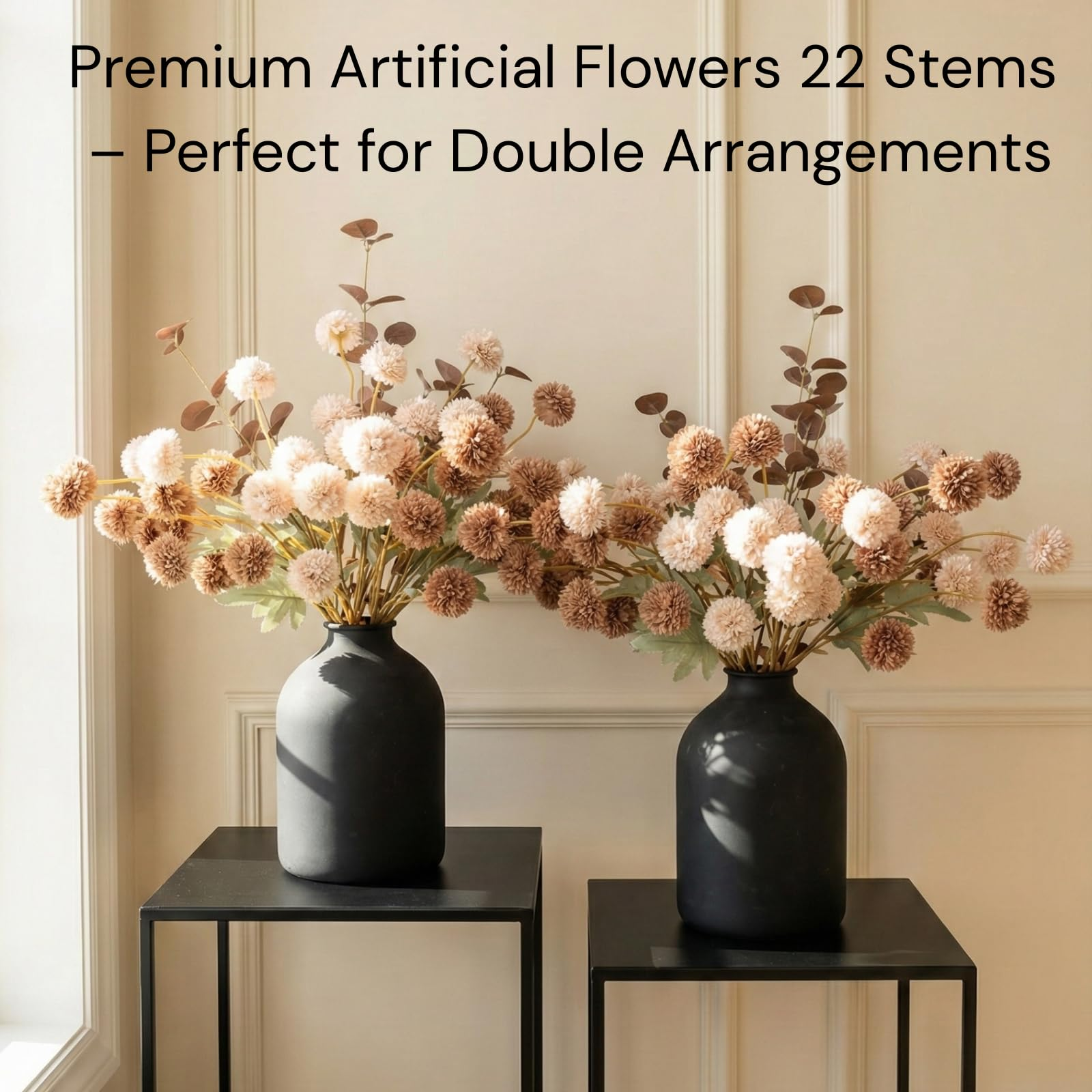 Real-Touch Silk Mum Stems – Hyper-Realistic Fall Florals 🌼🍂