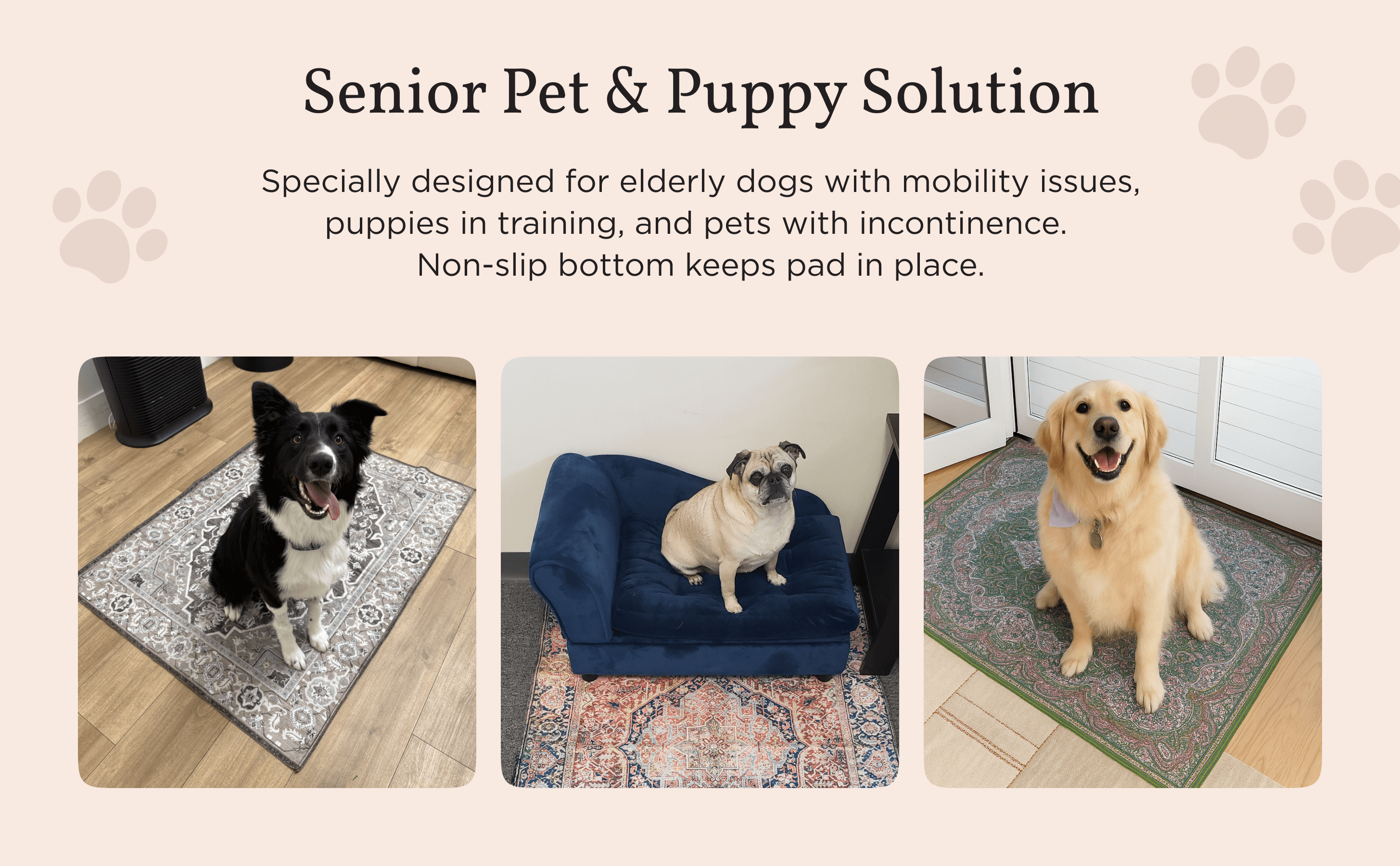 🐶FLASH SALE🐕Washable Dog Pee Pads – Waterproof, Non-Slip, Super Absorbent & Reusable