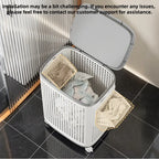 Laundry Basket with Wheels & Lid – Ventilated, Odor-Resistant, Portable Storage