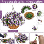 🌺🌺Artificial Silk Spring Flowers Hanging Basket for Outdoor Indoor