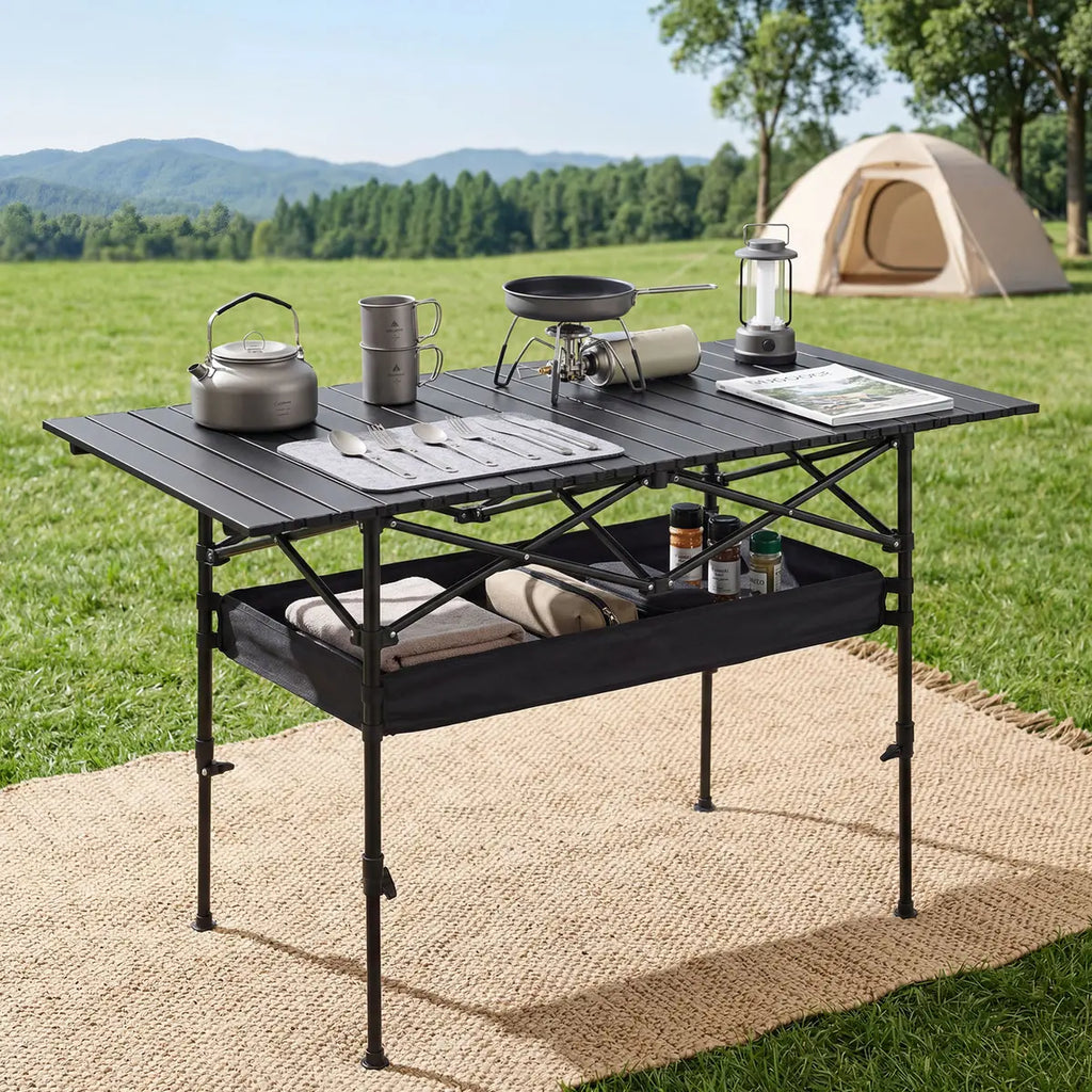 ⛰️Limited-time 50% discount⏰Foldable Height-Adjustable Camping Table with Storage Bag