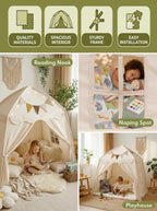 Kids Play Tent with Star Lights – Portable, Foldable Dome Teepee for Indoor & Outdoor Play