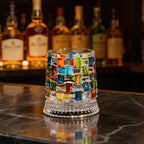 Rotating Crystal Whiskey Glass – Hand-Painted Star Base 🥃✨