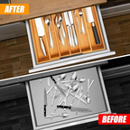 Drawer Organizer for Kitchen, Bathroom & Office – Silverware, Utensil, Makeup & Desk Storage Trays