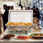 9QT Chafing Dish Set – Foldable Stainless Steel Buffet Warmer with Full or Multi-Size Pans