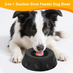 🐕Essential for pet ownership🐕3-in-1 Suction Slow Feeder Dog Bowl, No-Spill Licking Mat with Built-in Treat Ball & Cleaning Brush