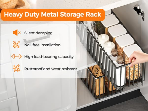 Under Sink Organizer with Sliding Drawer – 16" Deep Shelf 🚪🗂️
