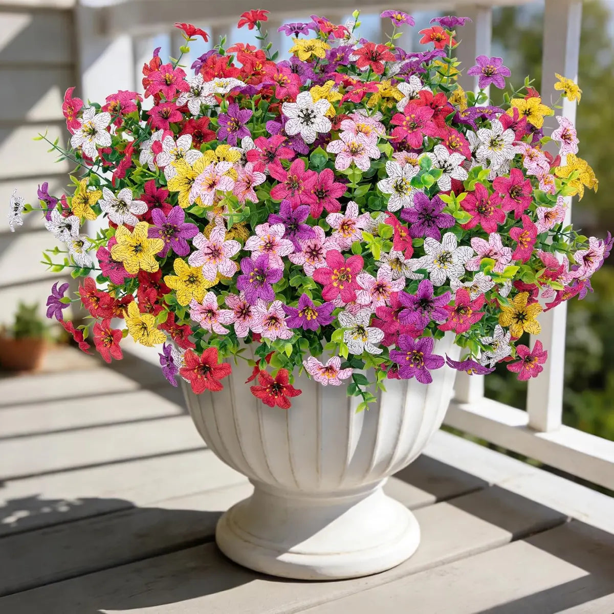24&48Bundles UV Resistant Artificial Flowers – Vibrant Faux Florals for Indoor & Outdoor