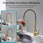 Brushed Nickel Pull-Down Kitchen Faucet – Single Handle, Compact Design