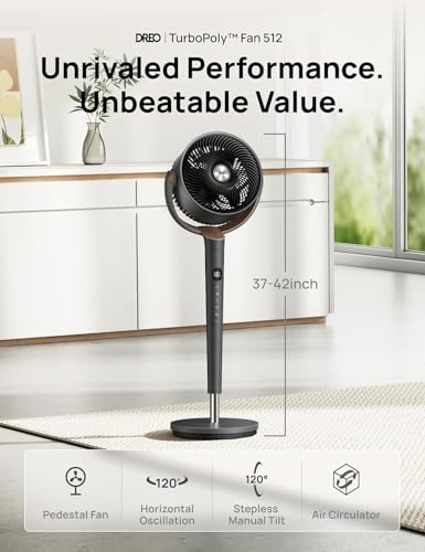 120° Oscillating Standing Fan