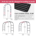 7.9ft Metal Pergola Arch – Freestyle Garden Trellis for Climbing Plants, Wedding & Outdoor Decor