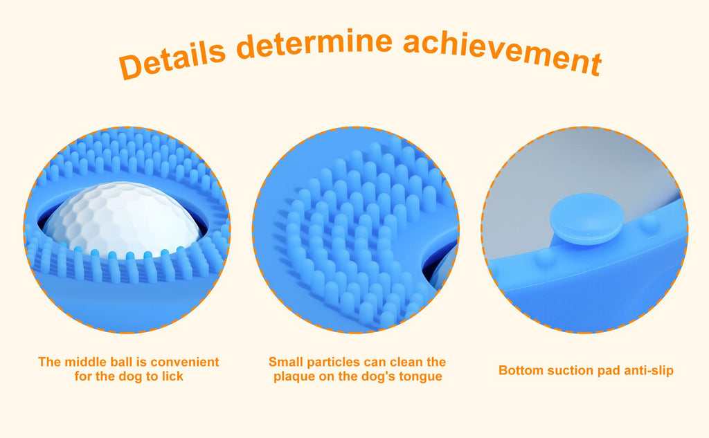 🐕Essential for pet ownership🐕3-in-1 Suction Slow Feeder Dog Bowl, No-Spill Licking Mat with Built-in Treat Ball & Cleaning Brush