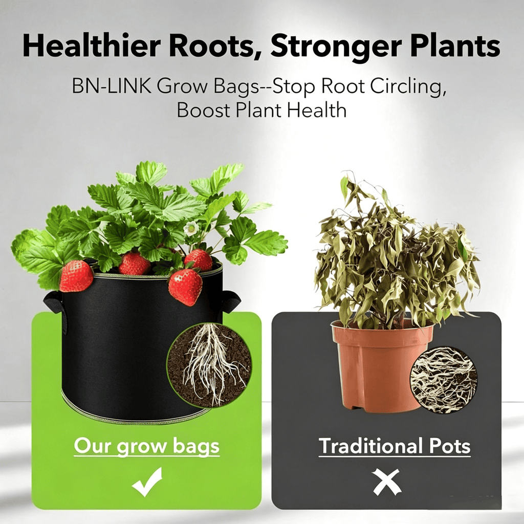 Heavy-Duty Fabric Grow Bag – Breathable & Portable with Handles 🌱