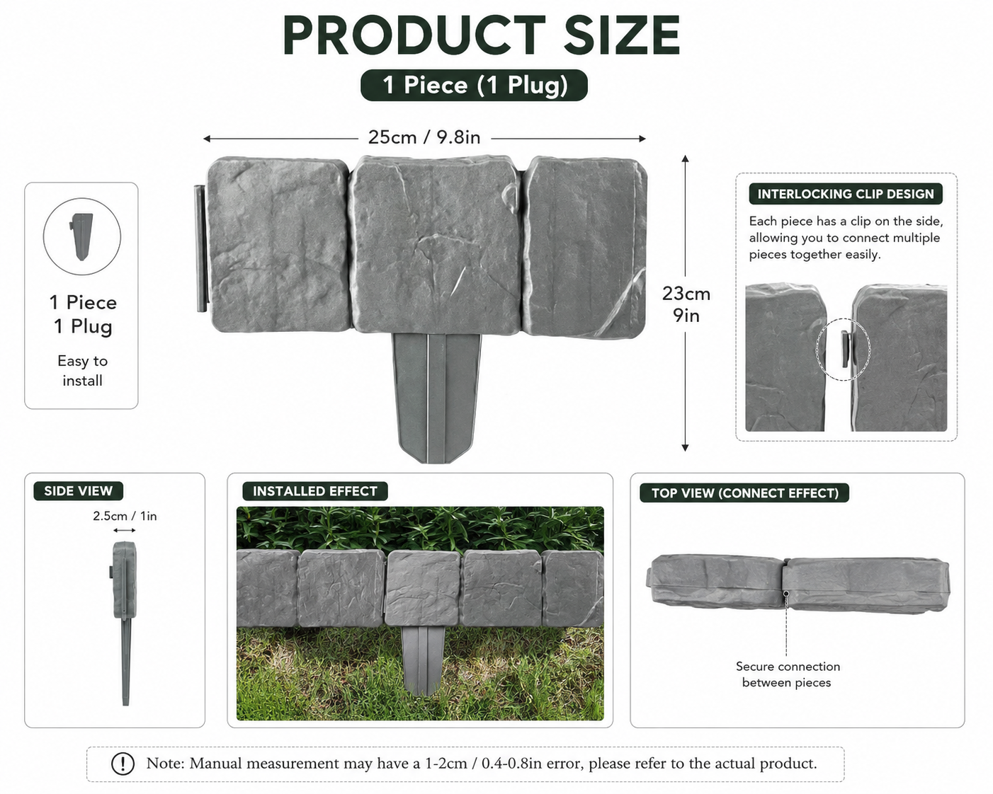 Imitation Stone Garden Edging – Flexible & Tool-Free 🌿🪨