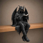 Gothic Dark Fantasy Book Guardian Resin Figure – Hooded Reader Statue 🖤📖🌙