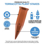 Self‑Watering Terracotta Plant Stakes – 10‑Pack Bottle Drip Spikes 🌱💧